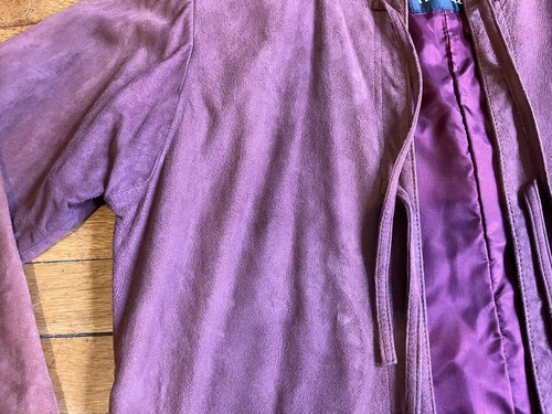 VINTAGE Avanti Suede Jacket Women’s Large Purple 90s - Picture 3 of 16