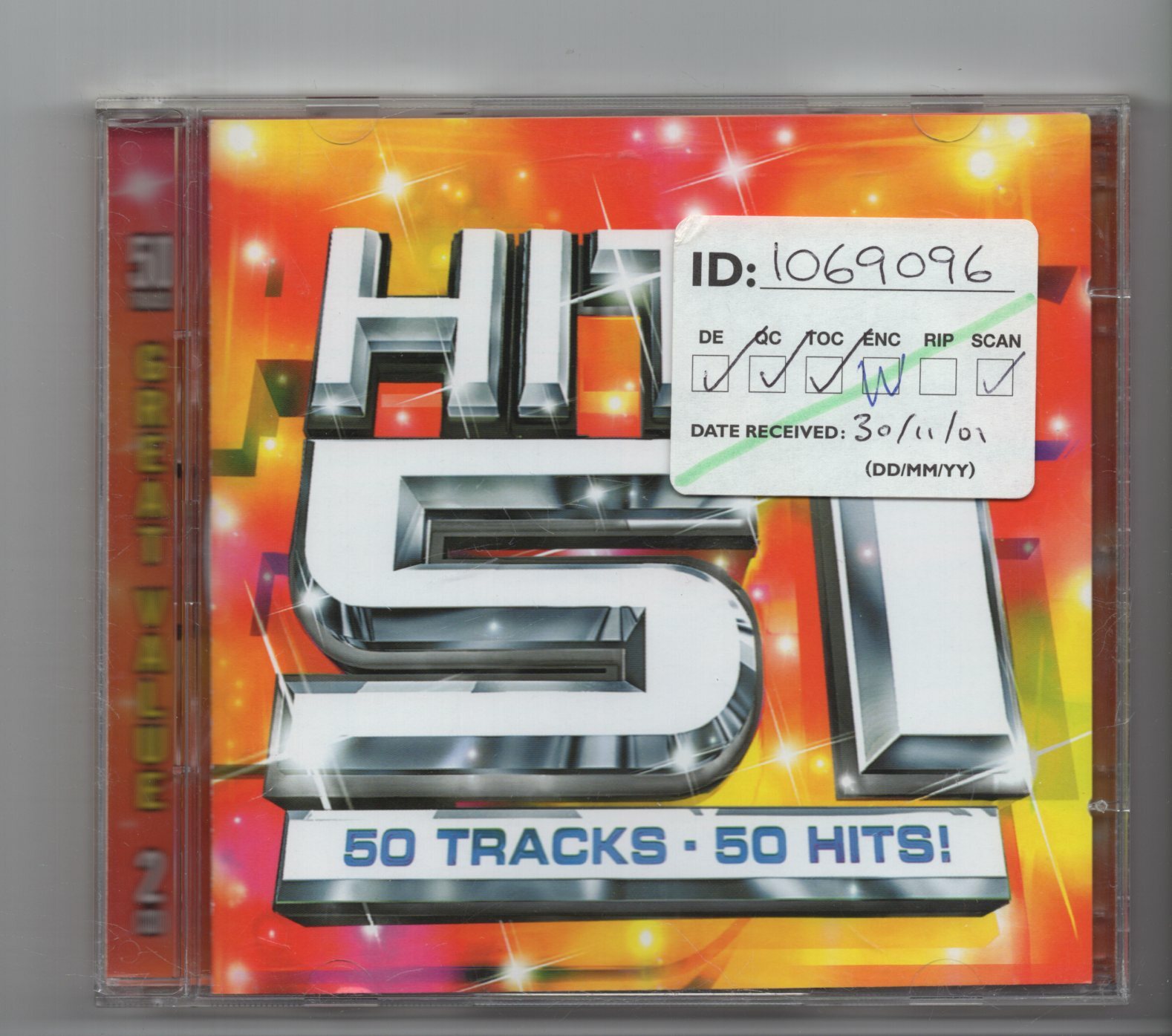 (JO107) Hits 51, 50 tracks various artists - 2001 double CD