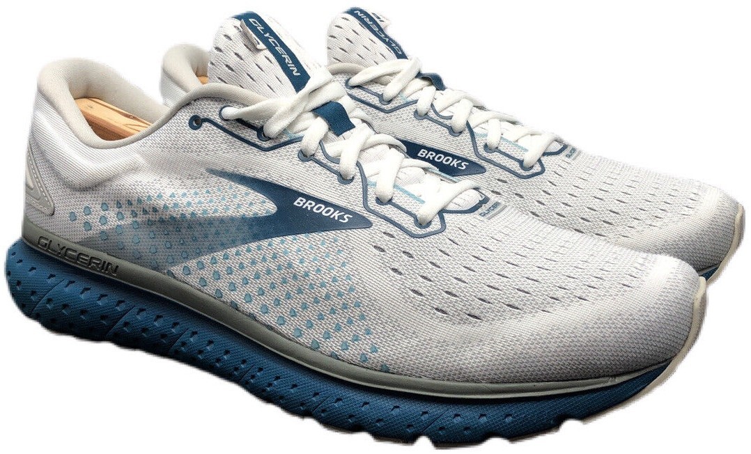 Brooks Glycerin 18 1103291D178 Lace-Up Running Sneakers Shoes White Mens US 12 Brooks Glycerin 18 White - 110329-1D-178 for sale | eBay main image 4