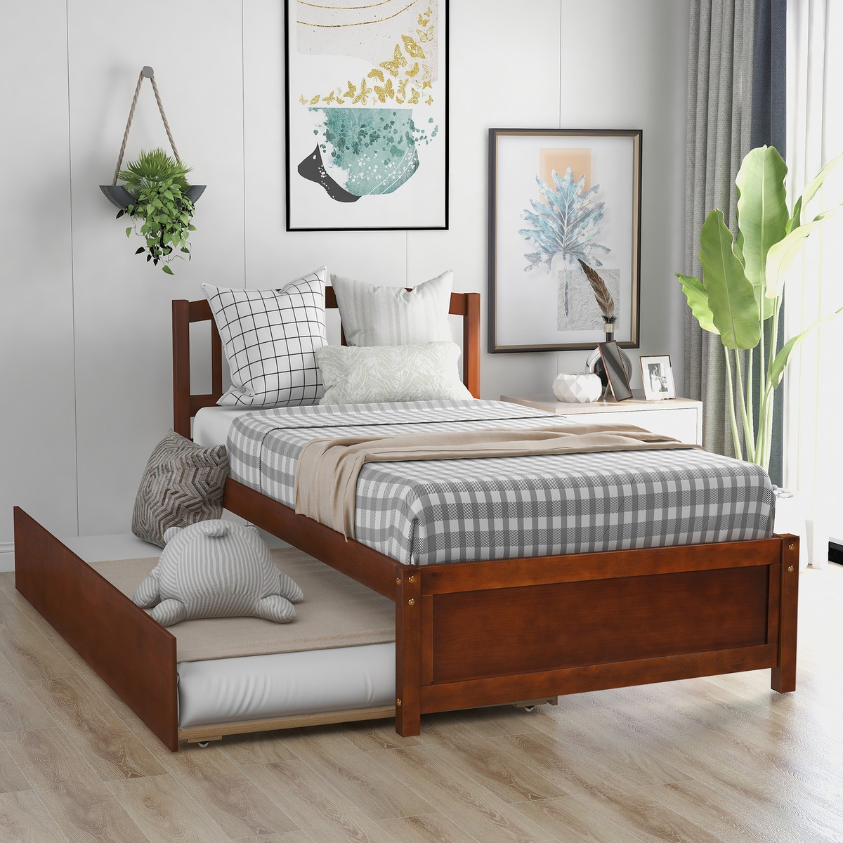 Walnut Platform Bed No 1 Modern Wood Bed Frame Twin