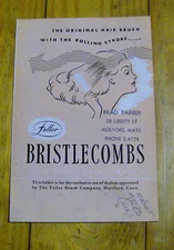 RARE vintage 1950s FULLER BRUSH COMPANY ad brochures HAIRBRUSH mop products
