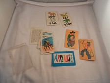VINTAGE ASSORTMENT OF CARD GAMES - 9 CARDS WITH INSTRUCTIONS