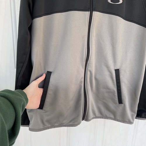 Chaqueta Oakley para Hombre con Cremallera Completa Talla Grande Negra y Gris Forrada de Lanza Dos Tonos *Leer - Imagen 4 de 13