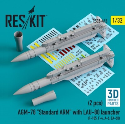 Reskit RS32-0445 1:32 AGM78 Standard ARM with LAU-80 launcher F105,F-4,A-6,EA-6B