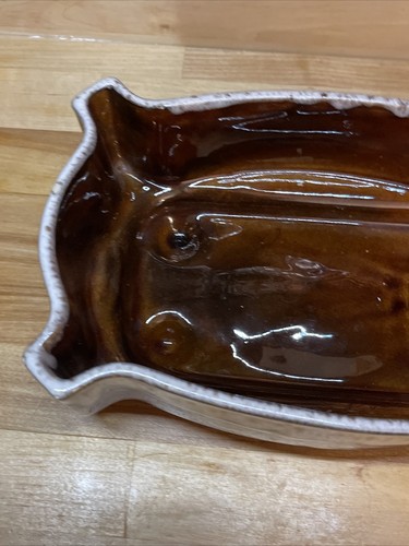 Brown Drip Glaze Oblong Rectangle Planter Vintage Pottery USA Hull/McCoy Style - Picture 6 of 17