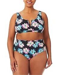 California Waves MULTI Gerber Daisy High-Waist Bikini Swim Bottom, US 0(12/14) - Bild 4 von 4