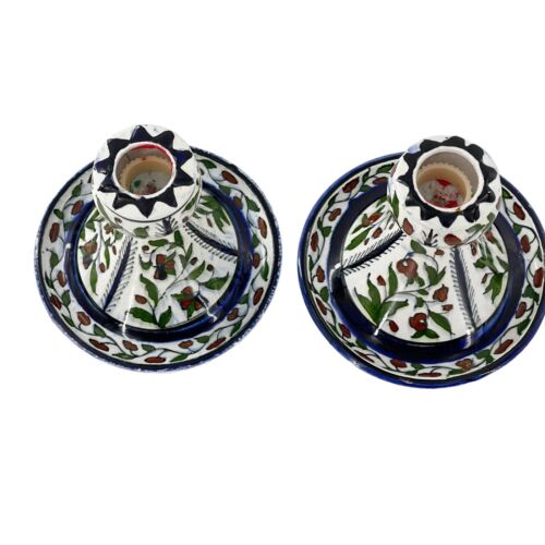 KUTAHYA Porselen Turkish Porcelain Collector Candle Candlestick Moroccan Boho c - Picture 6 of 11