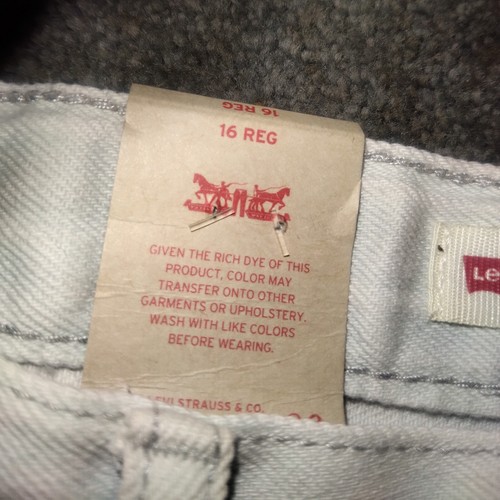 Levi's Jean Shorts girls Low Pitch mid-rise 16 regular white Brand new - Picture 7 of 15