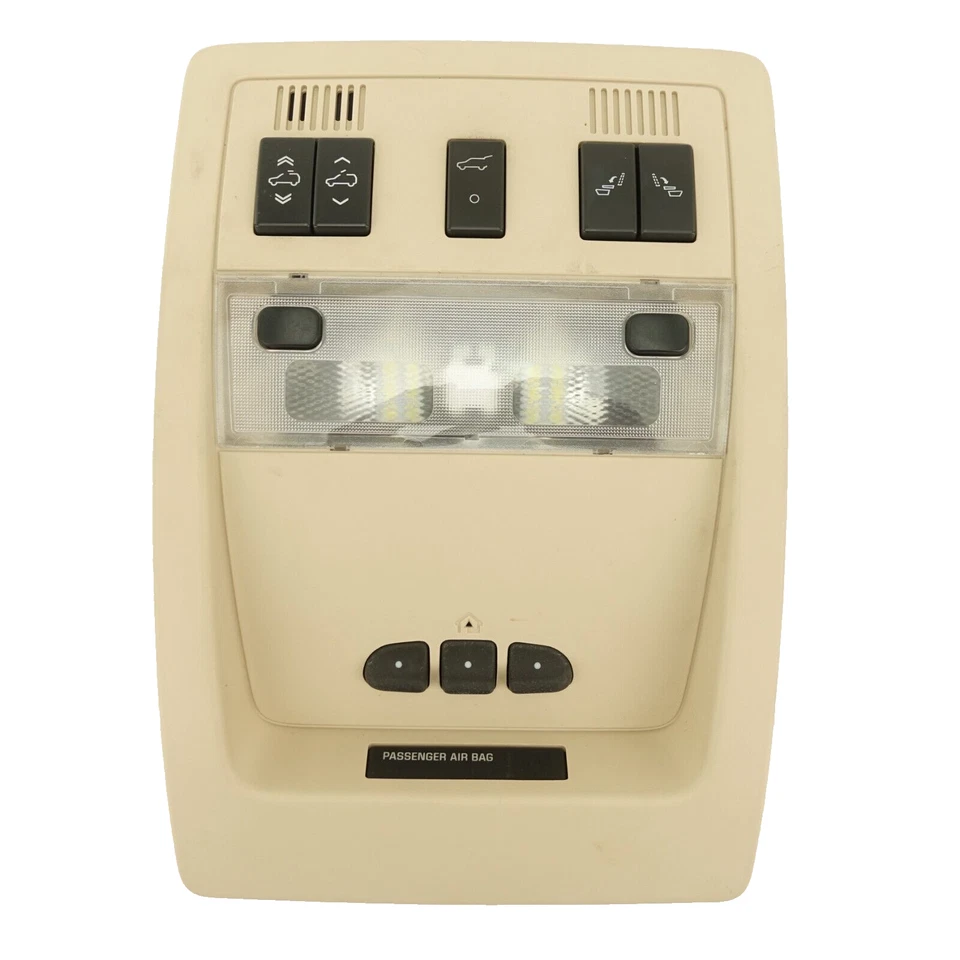 Cadillac Escalade 2007 2008 2009 2010 2011 consola superior domo mapa luz lámpara Foto 2 de 4