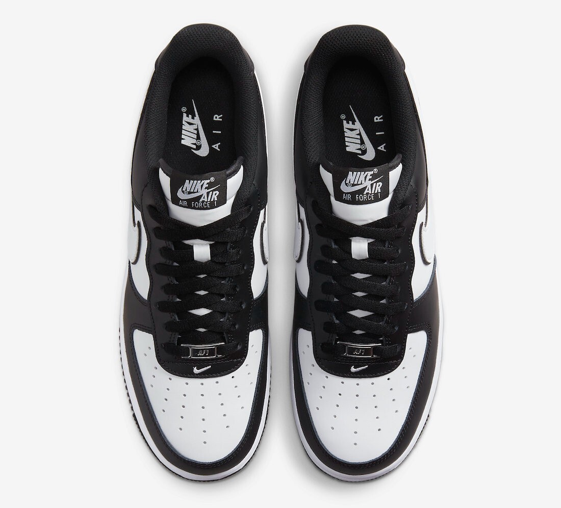 Nike Air Force 1 '07 Low White Swoosh Panda Mens DV0788-001 NEW | eBay