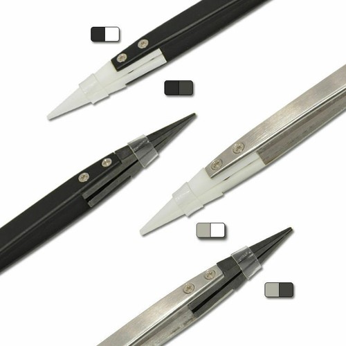 Anti-Static Ceramic Tweezers ESD Heat Resistant Insulated Pointed Tip Pliers - Photo 5 sur 9