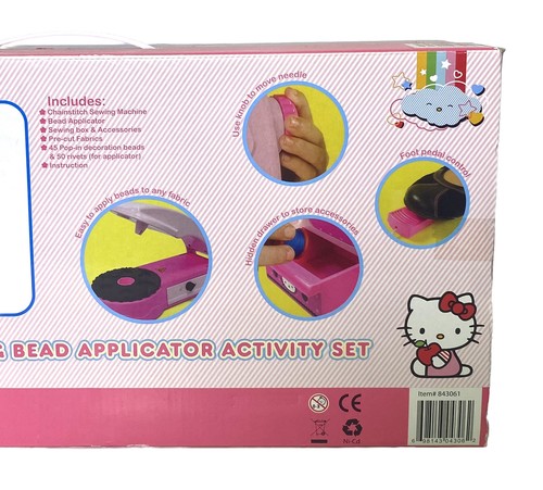 Hello Kitty Chainstitch Sewing Machine & Bead Applicator Activity Set Sanrio NOS - Picture 7 of 16