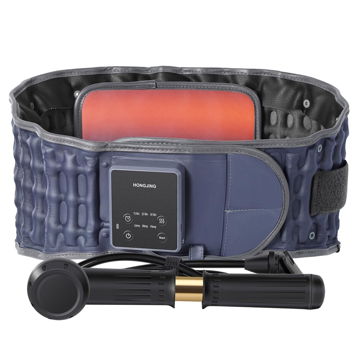 Ceinture de décompression chauffante en néoprène premium avec batterie longue durée