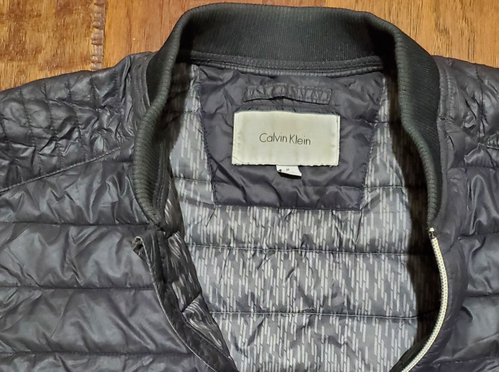 Calvin Klein Black Solid Full Zip Puffer Jacket M… - image 5