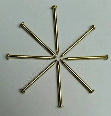 FRANK SHAW 25mm ESCUTCHEON PINS TACKS CHOOSE QTY ELECTRO BRASS FREE P&P