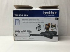 Brother Genuine High-Yield Black Toner Cartridge Twin Pack TN336 2PK