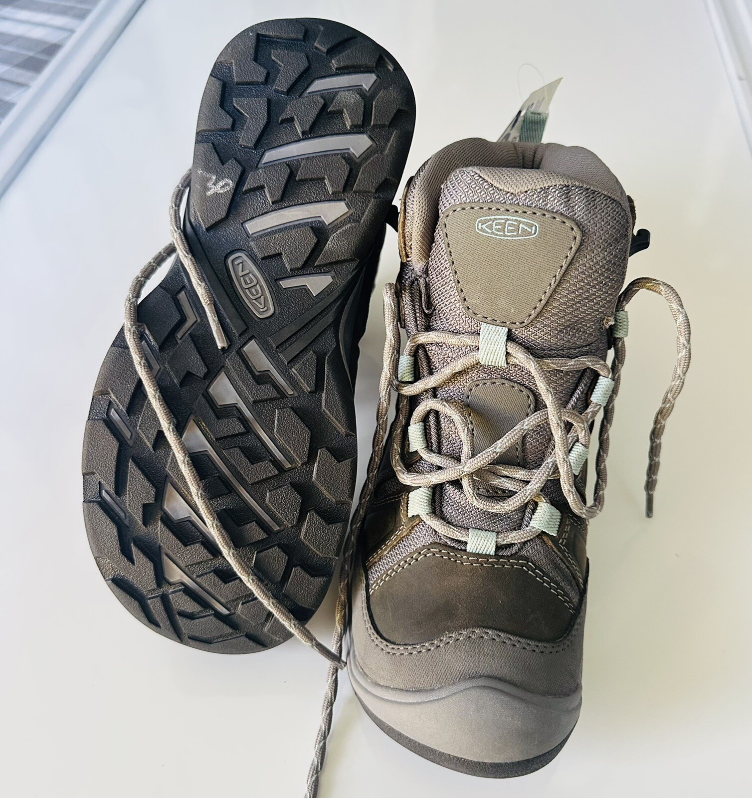 Keen Circadia Mid Stivali da Escursionismo Donna Impermeabili Acciaio Grigio Blu Nuvola 6