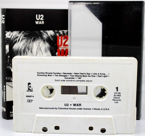 U2 War Cassette Tape Tested Island Records Sunday Bloody Sunday Vintage 1983 - Picture 3 of 9