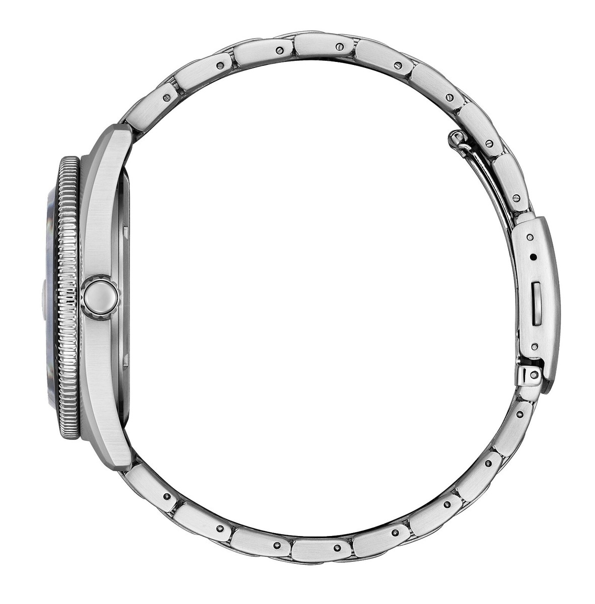 Citizen Men's Eco-Drive Silver Date Indicator Orange Dial Watch 43