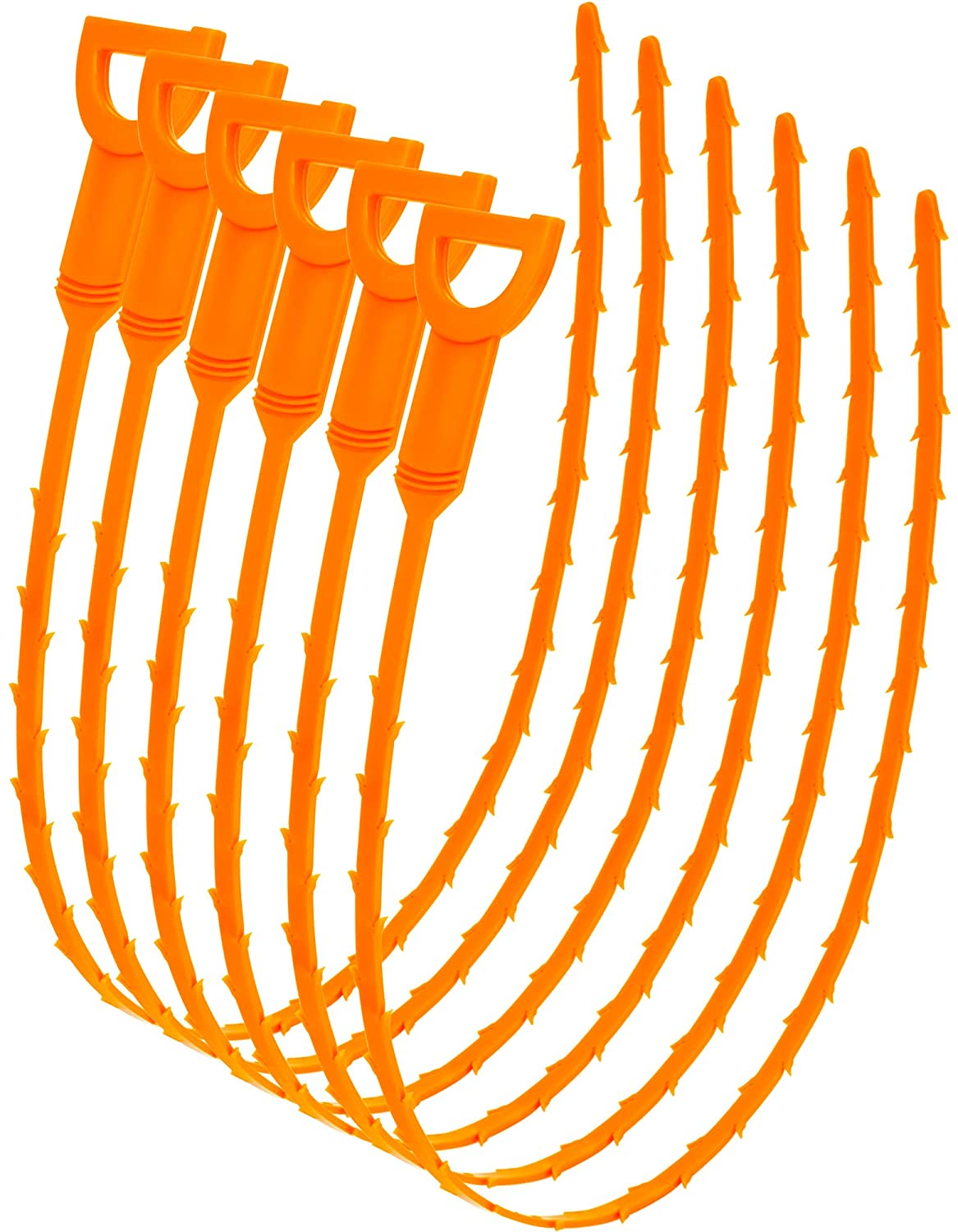 6 Pack 25 Inch Drain Clog Remover Tool, Drain Drain Cleaning Tool