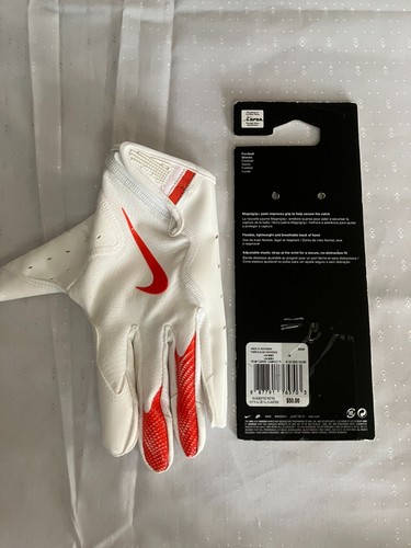Nike Vapor Jet Football * SINGLE Left Hand Glove * White & Orange, Medium, New - Picture 7 of 9