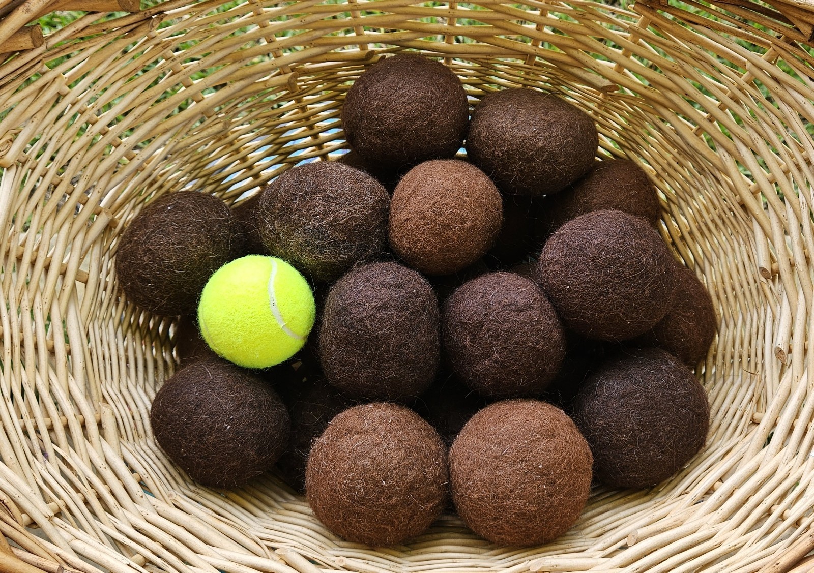 *NEW* Handmade Alpaca Dryer Balls (Set of 3)-USA Grown & Made-Bay Black Rose Gry