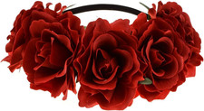 Rose Floral Crown Garland Flower Headband Headpiece for Wedding Festival