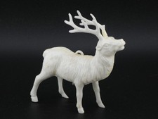 Vintage 1950s Christmas Bradford Reindeer Plastic Ornament USA Made 3-1/4"