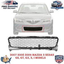 New Replacement Front Bumper Grille Textured Black For 2007-2009 Mazda 3 New Replacement Front Bumper Grille Textured Black For 2007-2009 Mazda 3