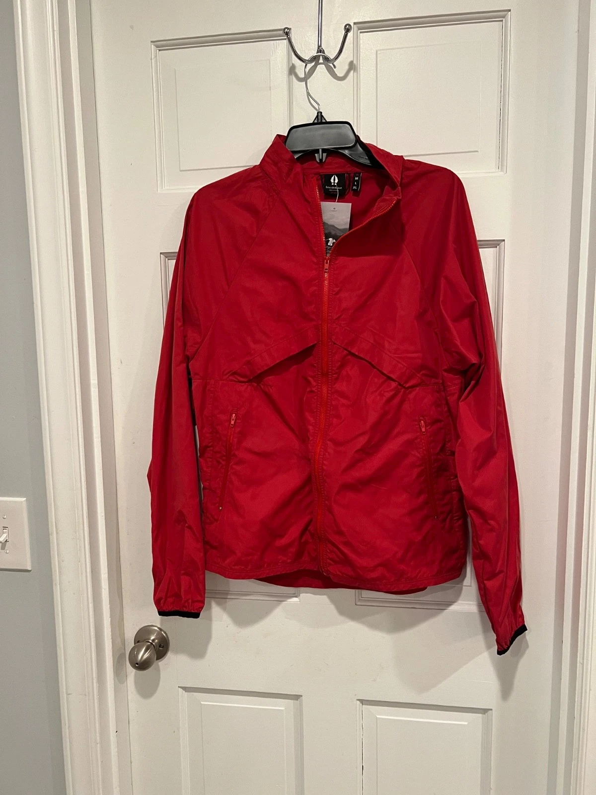 NWT Bearded Goat Full Zip Up Jacket Red Size Small Lumbar Pocket Outdoor Hiking - product detail image 1