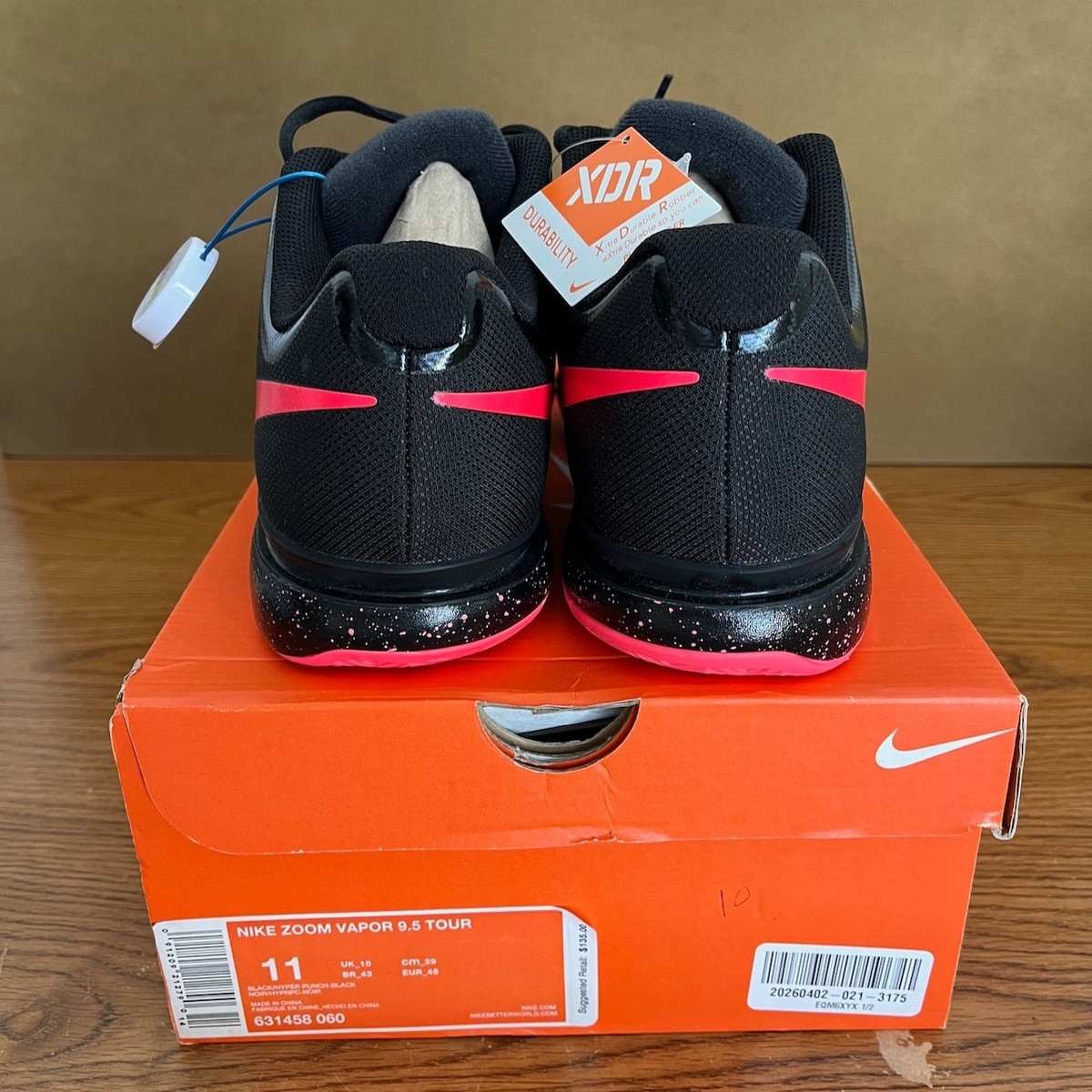 Nike Roger Federer RF 2014 US Open Zoom Vapor 9.5 X Tennis 