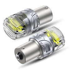 1156 6000K LED Tail Brake Stop Backup Reverse Turn Signal Light Bulbs White N