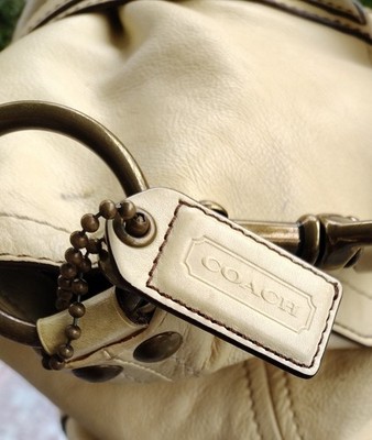 Coach XL Vintage 7466 Brooklyn Cream Leather Shoulder Bag | eBay