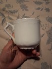 ANTIQUE WHITE PORCELAIN MUSTACHE CUP — photo 3