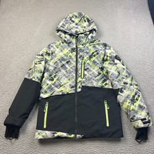 Obermeyer Boys Axel Ski Jacket Insulated Waterproof Yellow Black Winter Coat L