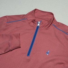 Johnnie O Performance 1/4 Zip Mens Medium Golf Pullover stretch Activewear Punch