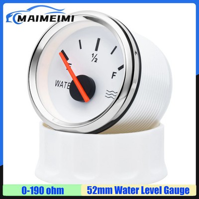 2'' 52mm Water Level Gauge 0-190 OHM Pointer Water Tank Meter Indicator Car Boat
