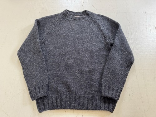 Filson Heritage 3 Gauge Heavy Wool Crew Neck Sweater Navy Made In Italy S Fits M