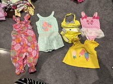 Baby Girl Long Sleeve One Piece Bodysuit Shirts Romper Bathing Suit 12 Month Lot