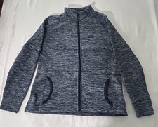 Weird Fish Ladies Full Zip Fleece Jacket Blue Marled Size 12 Outdoor Casual