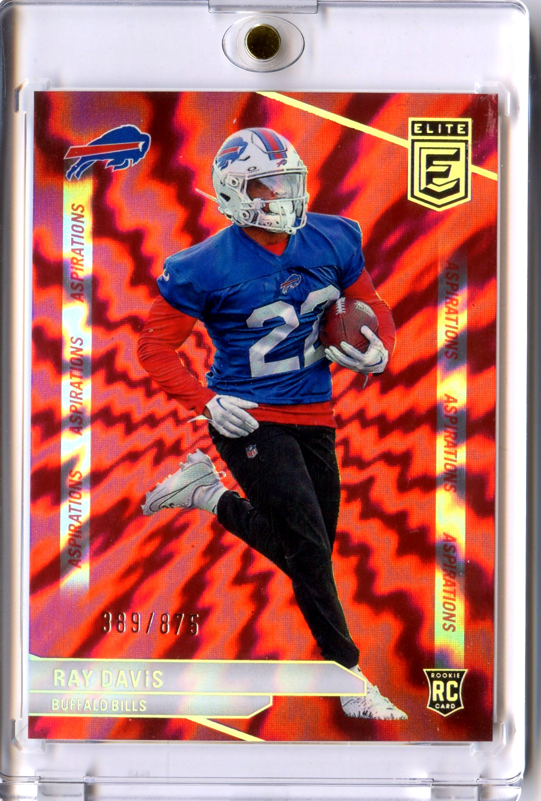 Ray Davis #154 2024 RC Rookie Donruss Elite #/875 Red Aspirations Buffalo Bills