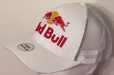 Red Bull Unisex Racing Adjustable White Mesh Trucker Hat New!