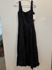 Reformation Women’s Balia Linen Dress Size 2 - Black $278