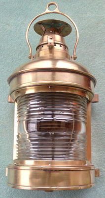 ANTIQUE F. H. LOVELL & CO. BRASS MASTHEAD MARINE LANTERN HEAVY