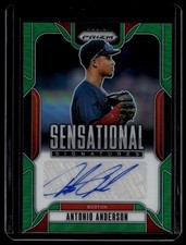 2025 Panini Prizm #SS-AA Antonio Anderson Sensational Signatures Green Prizms