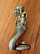 Medusa Snake Collectable Figurine Greek Style Desk Ornament. Brass.