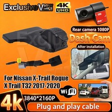 4K 2160P Wifi DVR Dash Cam Camera For Nissan X-Trail Rogue X Trail T32 2017-2020