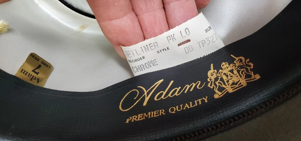 Raro sombrero de fieltro de piel Adam Fedora de los años 40 - gris cromado - talla 7 en caja original Foto 4 de 4
