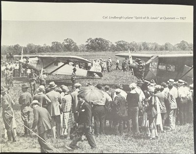 Book Clipping Photo Lindbergh s Plane Quonset Rhode Island 1927