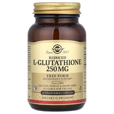 Reduced L-Glutathione, 250 mg, 60 Vegetable Capsules